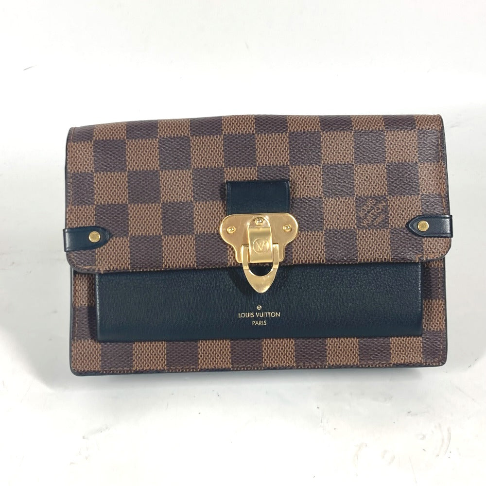 LOUIS VUITTON N60221 ダミエ ポルトフォイユ・ヴァヴァン チェーン  チェーンウォレット ショルダーバッグ 斜め掛け 長財布 ダミエキャンバス レディース ノワール ブラウン