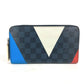 LOUIS VUITTON N41631 アメリカズカップ限定 ダミエグラフィット ジッピーオーガナイザー ロングウォレット ラウンドファスナー 長財布 ダミエグラフィットキャンバス ユニセックス ブラック