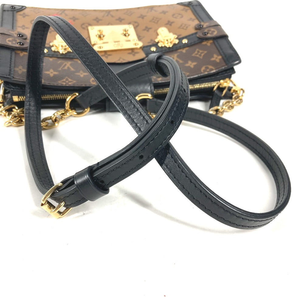 LOUIS VUITTON M43596 モノグラムリバース トランククラッチ 2WAYバッグ 斜め掛け ポシェット クラッチバッグ ショルダーバッグ モノグラムリバースキャンバス レディース ベージュ