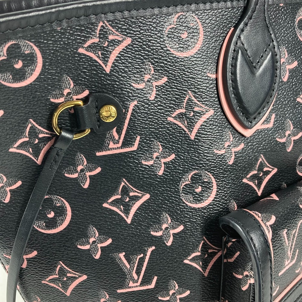 LOUIS VUITTON M46137  モノグラム ネヴァーフルMM カバン トートバッグ 肩掛け ショルダーバッグ レザー/コーティングキャンバス レディース ブラック