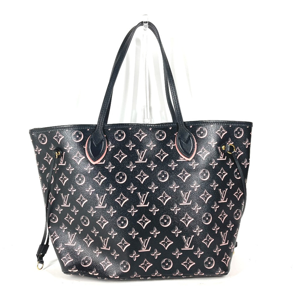 LOUIS VUITTON M46137  モノグラム ネヴァーフルMM カバン トートバッグ 肩掛け ショルダーバッグ レザー/コーティングキャンバス レディース ブラック - brandshop-reference