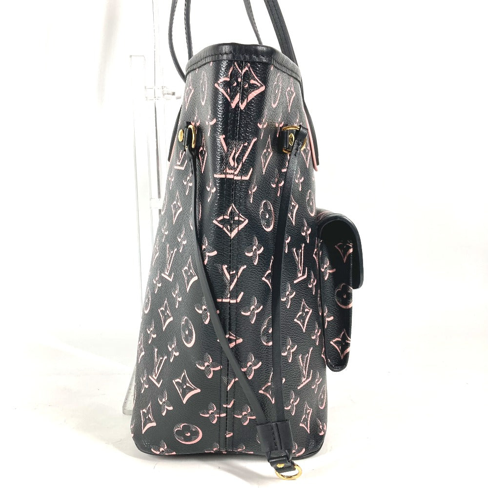 LOUIS VUITTON M46137  モノグラム ネヴァーフルMM カバン トートバッグ 肩掛け ショルダーバッグ レザー/コーティングキャンバス レディース ブラック - brandshop-reference