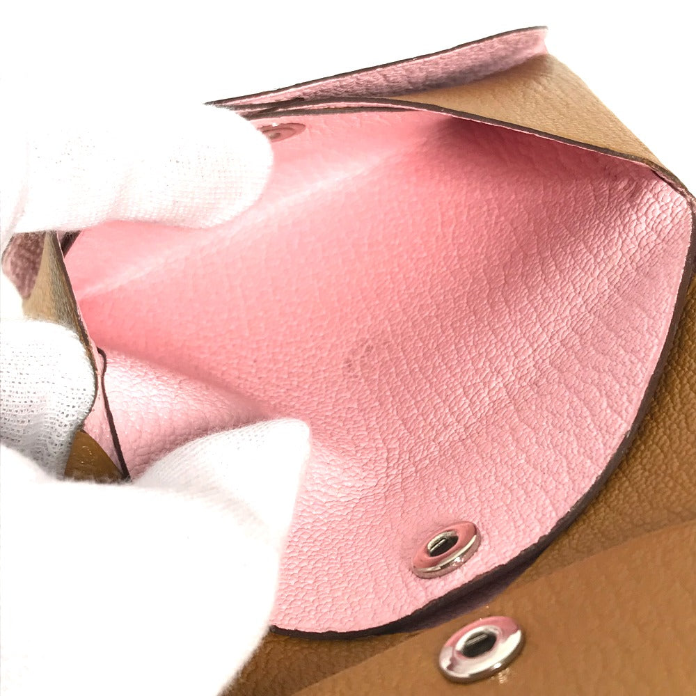 エルメス　カルヴィ　カードケース　ヴェルソ　ピンク　ベージュ　バイカラー プレゼントに最適 エルメス カルヴィ カードケース バイカラー (HERMES