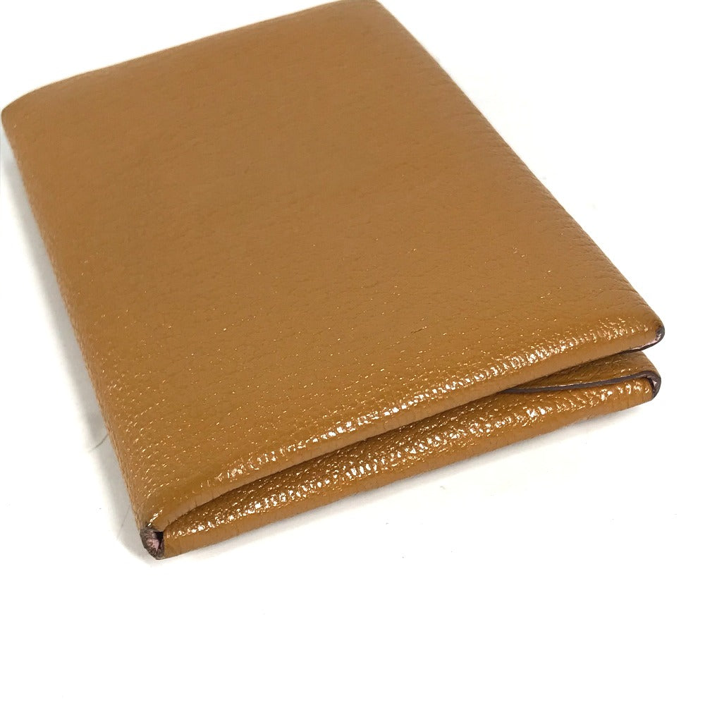 HERMES Bifold Bicolor Calvi Duo Verso Card Case Coin Purse Wallet