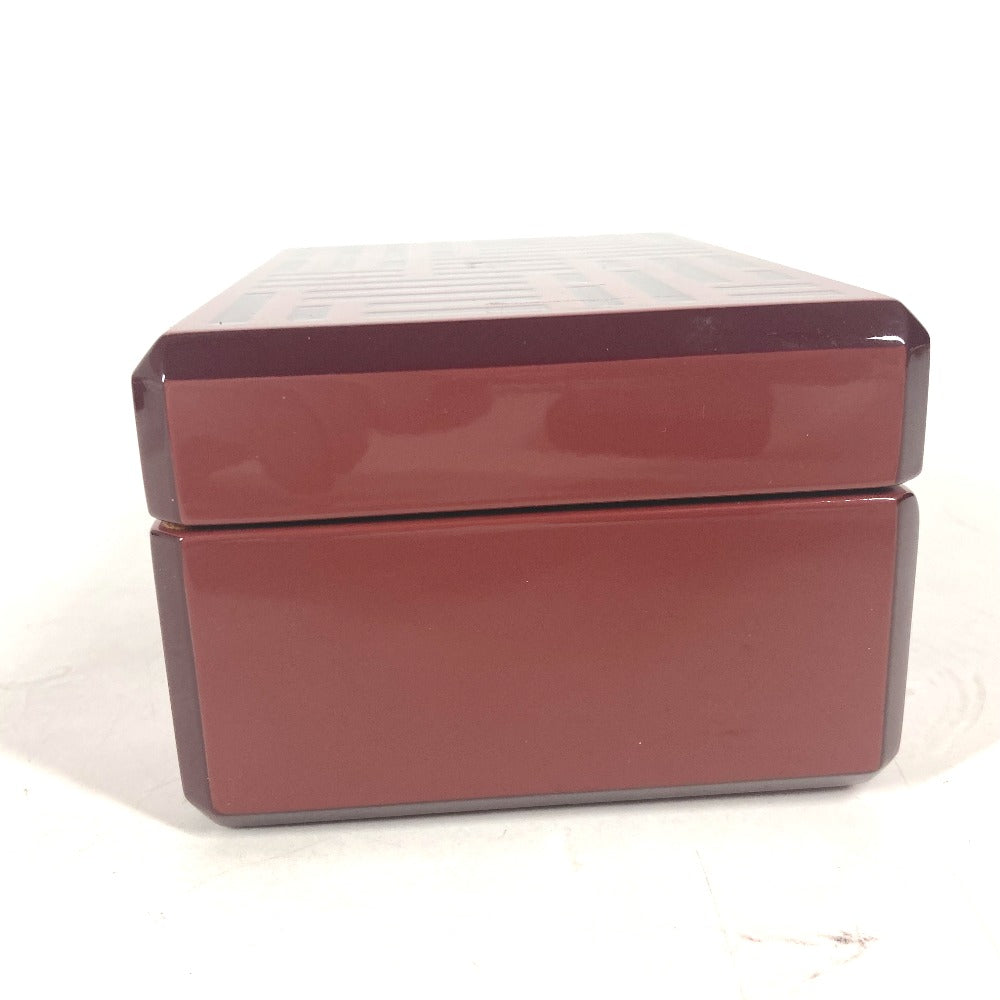 HERMES ロゴ ウッド リングボックス ジュエリーボックス 《ファセット/Hデダル》 アクセサリーケース ポーチ 小物入れ ウッド ユニセックス アカジュー レッド - brandshop-reference