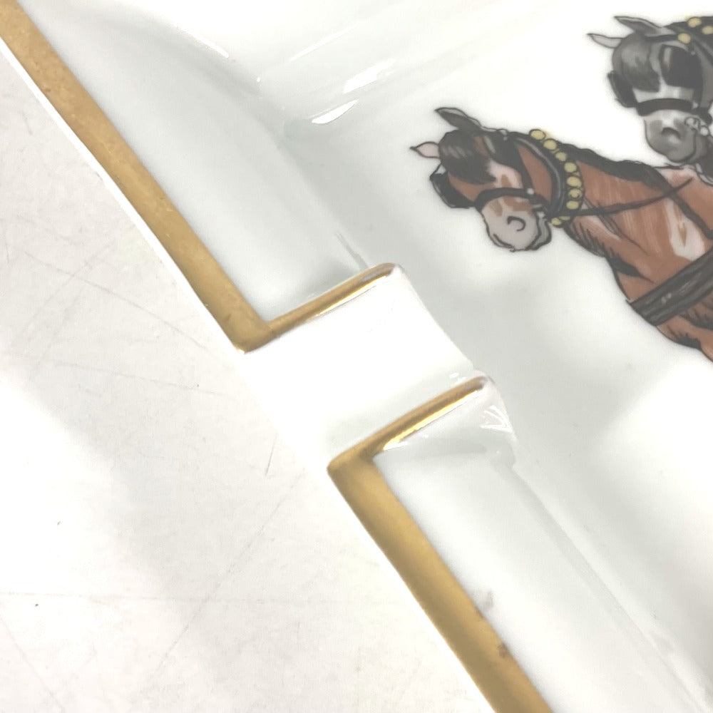 HERMES 馬柄 アッシュトレイ 小物入れ ジュエリーケース 灰皿 陶器 レディース マルチカラー - brandshop-reference