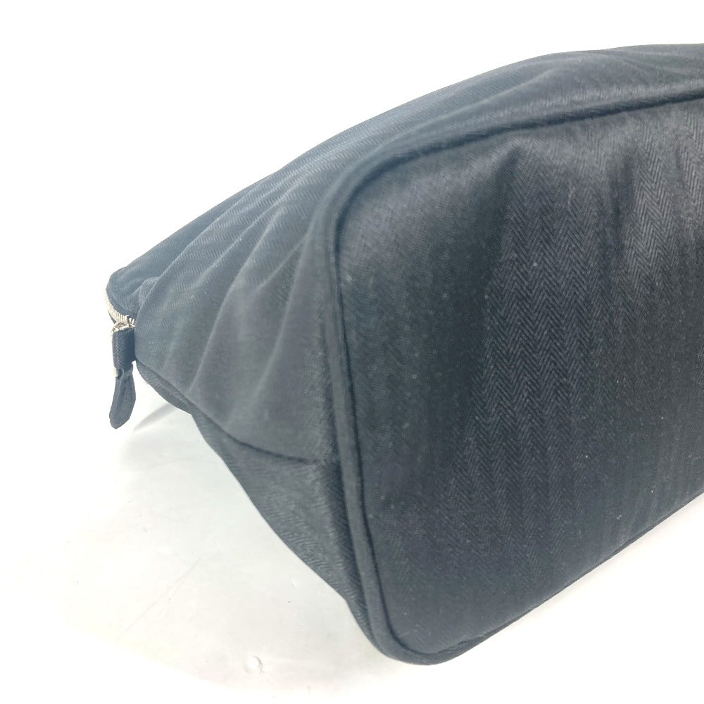 HERMES SONY OPEN FUJITV 2007 Hロゴ ゴルフポーチ ボリードポーチ GM マルチポーチ ポーチ コットン ユニセックス ブラック - brandshop-reference