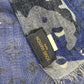 LOUIS VUITTON MP2546  モノグラム カモフラージュ ストール ショール フリンジ マフラー 迷彩 大判 ストール カシミヤ ユニセックス ブルー - brandshop-reference