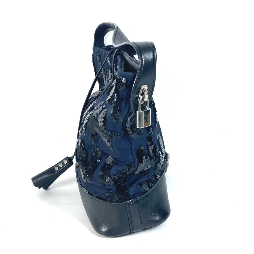 LOUIS VUITTON M94564 モノグラム サテン NN14 スパンコール スポットライトGM ショルダーバッグ ポーチ付き バケツ 肩掛け ハンドバッグ サテン レディース ネイビー - brandshop-reference