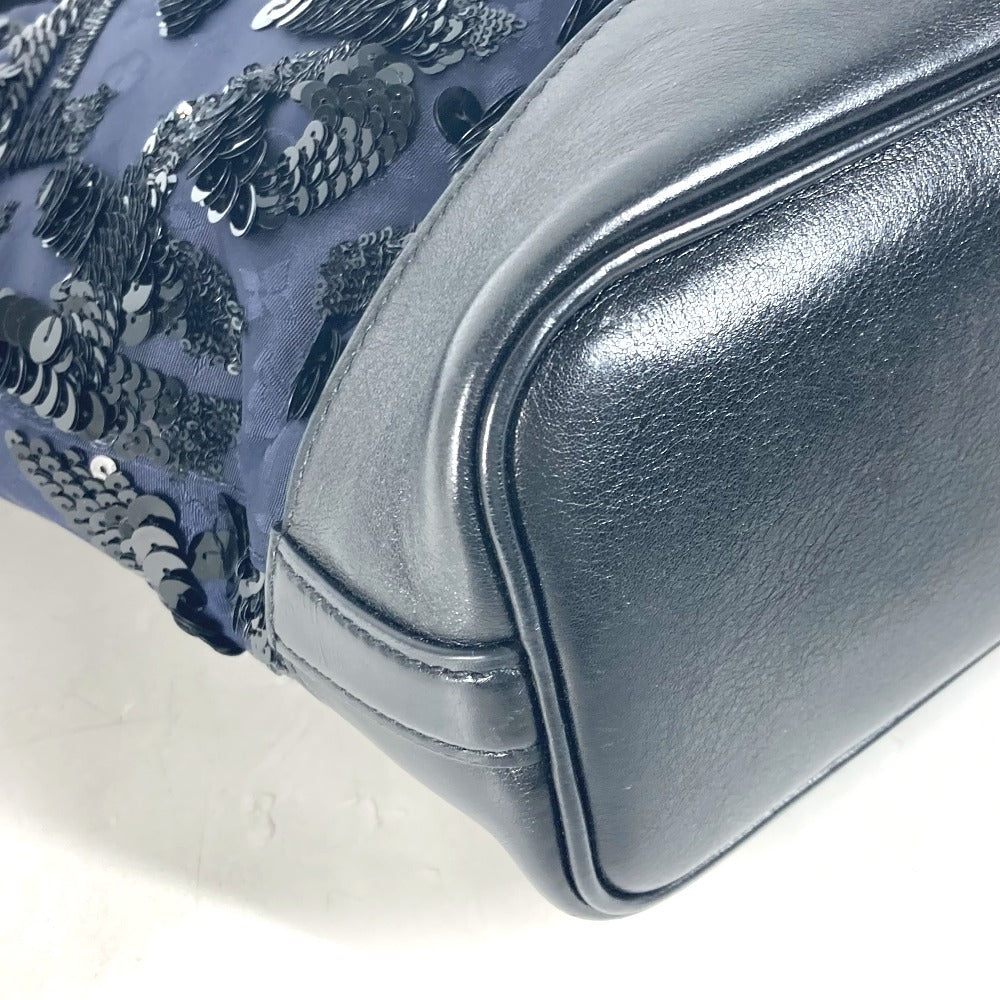 LOUIS VUITTON M94564 モノグラム サテン NN14 スパンコール スポットライトGM ショルダーバッグ ポーチ付き バケツ 肩掛け ハンドバッグ サテン レディース ネイビー - brandshop-reference
