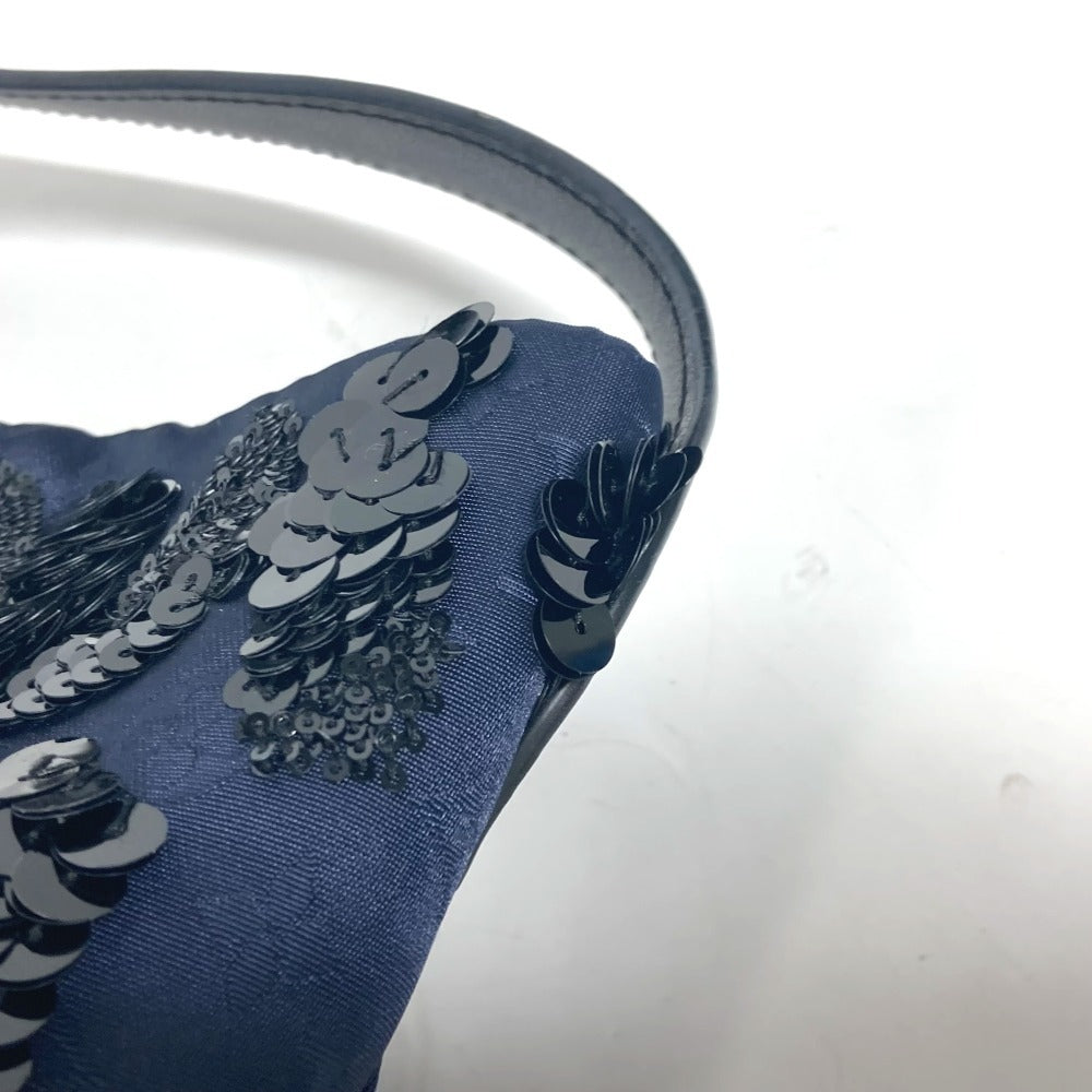 LOUIS VUITTON M94564 モノグラム サテン NN14 スパンコール スポットライトGM ショルダーバッグ ポーチ付き バケツ 肩掛け ハンドバッグ サテン レディース ネイビー - brandshop-reference