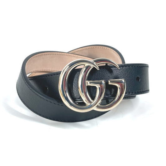 GUCCI 432707 GGバックル ベルト レザー キッズ ブラック