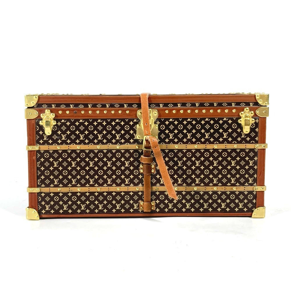 LOUIS VUITTON  M99408  モノグラム ノベルティ ミス フランス トランク オブジェ ペーパーウェイト 文鎮 オブジェ レザー ユニセックス ブラウン - brandshop-reference