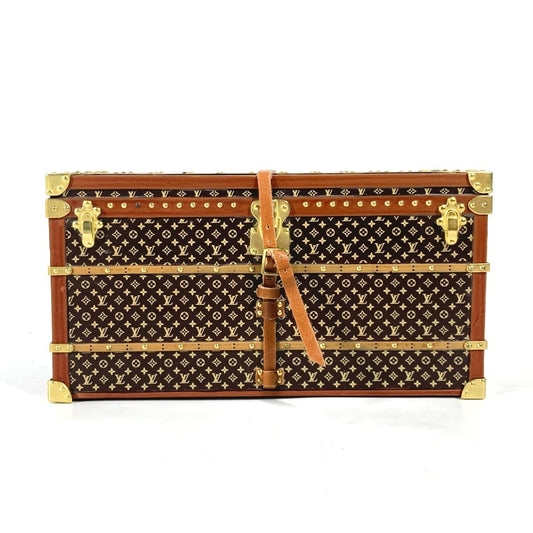 LOUIS VUITTON  M99408  モノグラム ノベルティ ミス フランス トランク オブジェ ペーパーウェイト 文鎮 オブジェ レザー ユニセックス ブラウン - brandshop-reference