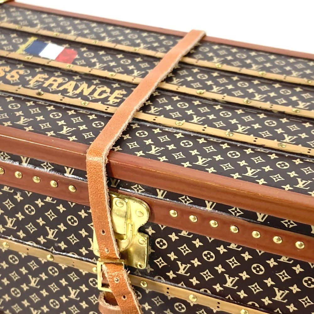 LOUIS VUITTON  M99408  モノグラム ノベルティ ミス フランス トランク オブジェ ペーパーウェイト 文鎮 オブジェ レザー ユニセックス ブラウン - brandshop-reference