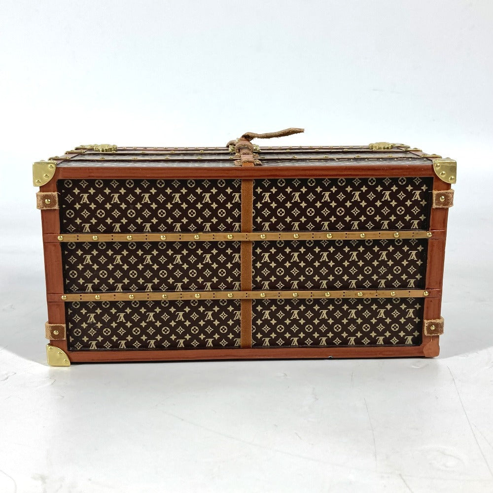 LOUIS VUITTON  M99408  モノグラム ノベルティ ミス フランス トランク オブジェ ペーパーウェイト 文鎮 オブジェ レザー ユニセックス ブラウン - brandshop-reference