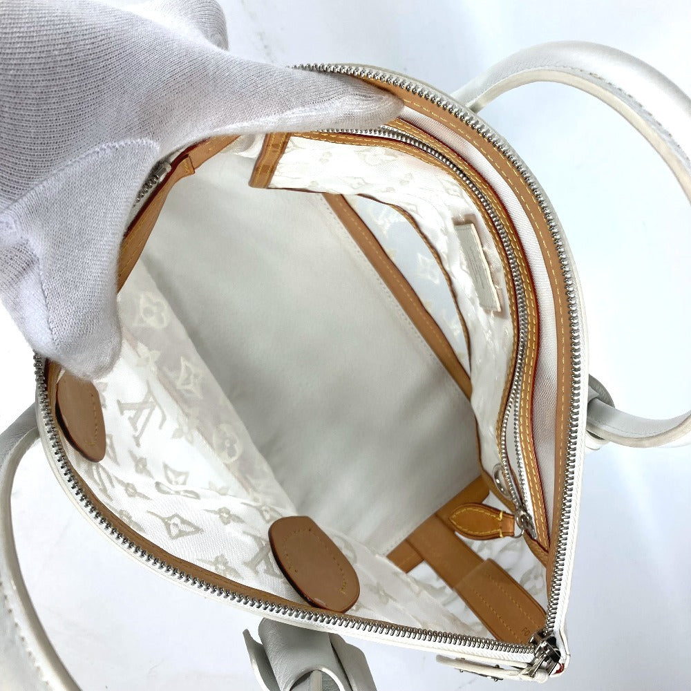 LOUIS VUITTON M40699 トランスペアレンス モノグラム ロックイット  トートバッグ カバン 刺繍 クリア メッシュ ハンドバッグ ナイロン/レザー レディース ブロン ホワイト - brandshop-reference