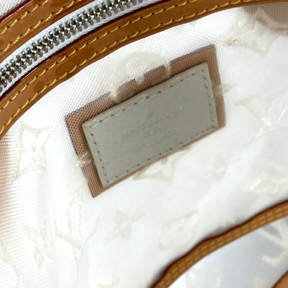 LOUIS VUITTON M40699 トランスペアレンス モノグラム ロックイット  トートバッグ カバン 刺繍 クリア メッシュ ハンドバッグ ナイロン/レザー レディース ブロン ホワイト - brandshop-reference