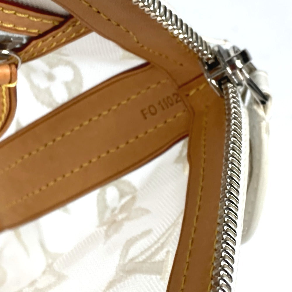 LOUIS VUITTON M40699 トランスペアレンス モノグラム ロックイット  トートバッグ カバン 刺繍 クリア メッシュ ハンドバッグ ナイロン/レザー レディース ブロン ホワイト - brandshop-reference