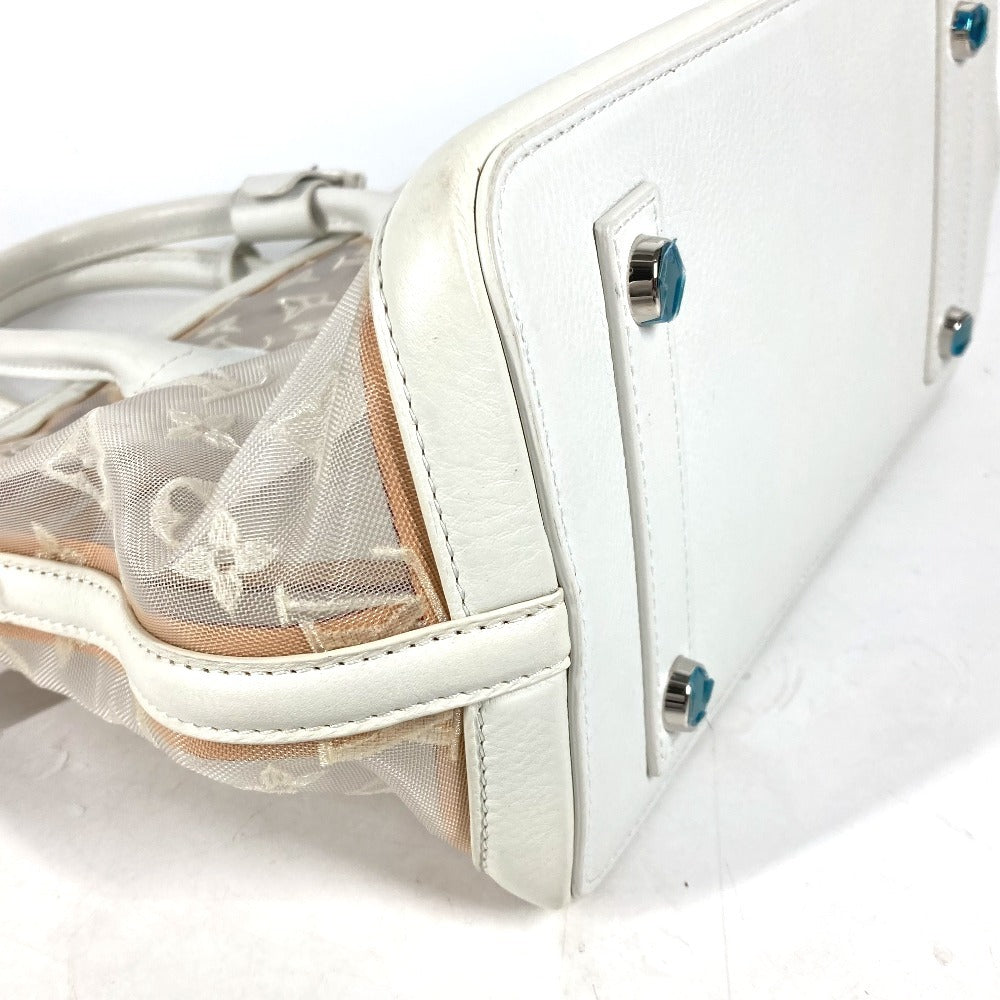 LOUIS VUITTON M40699 トランスペアレンス モノグラム ロックイット  トートバッグ カバン 刺繍 クリア メッシュ ハンドバッグ ナイロン/レザー レディース ブロン ホワイト - brandshop-reference