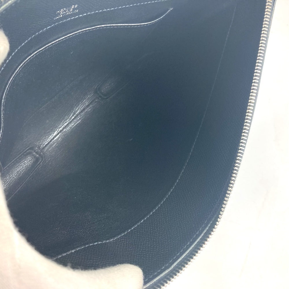 HERMES ロゴ シティホール セカンドバッグ PM セカンドバッグ カバン ポーチ  クラッチバッグ エプソン ユニセックス ブラック - brandshop-reference