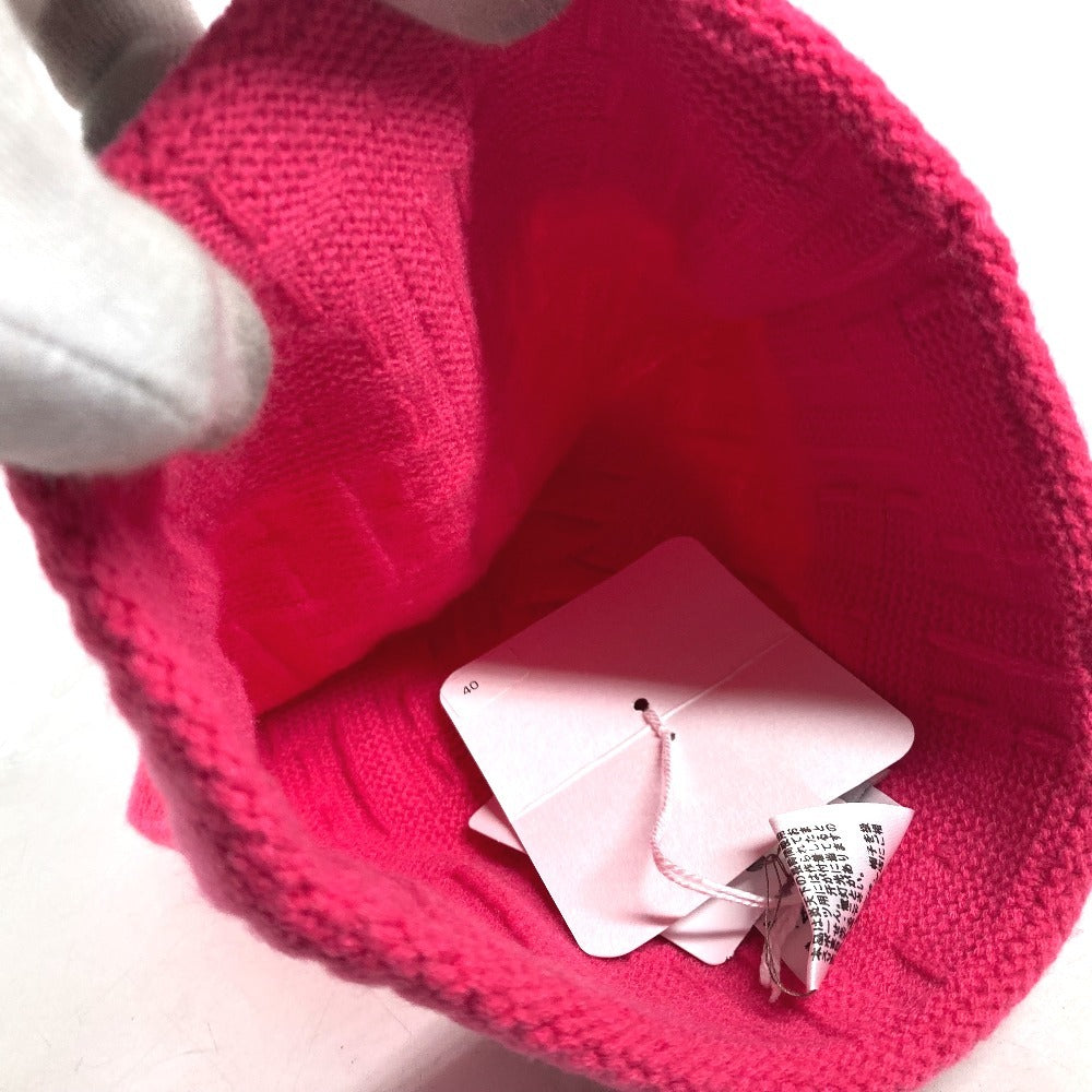 HERMES セリエ Hロゴ フレガンス ビーニー 帽子 ニット帽 ニットキャップ ニット帽 ウール レディース ピンク - brandshop-reference