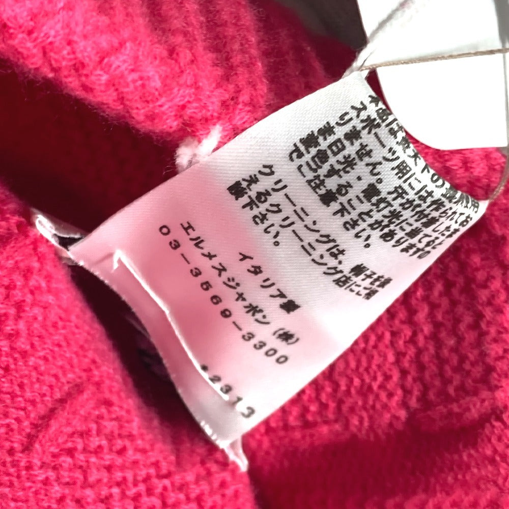 HERMES セリエ Hロゴ フレガンス ビーニー 帽子 ニット帽 ニットキャップ ニット帽 ウール レディース ピンク - brandshop-reference