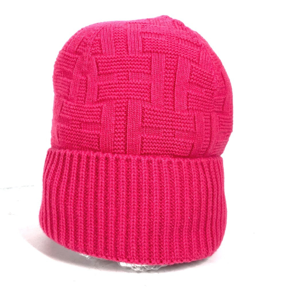 HERMES セリエ Hロゴ フレガンス ビーニー 帽子 ニット帽 ニットキャップ ニット帽 ウール レディース ピンク - brandshop-reference
