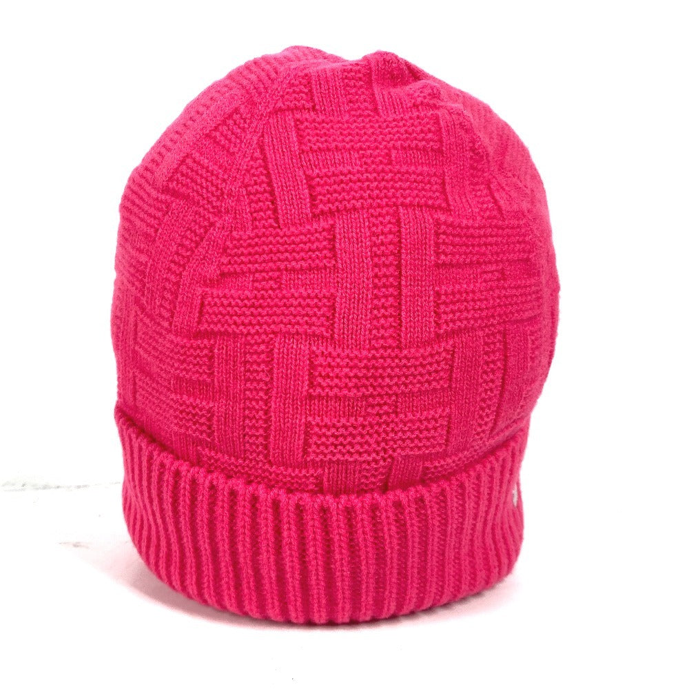 HERMES セリエ Hロゴ フレガンス ビーニー 帽子 ニット帽 ニットキャップ ニット帽 ウール レディース ピンク - brandshop-reference