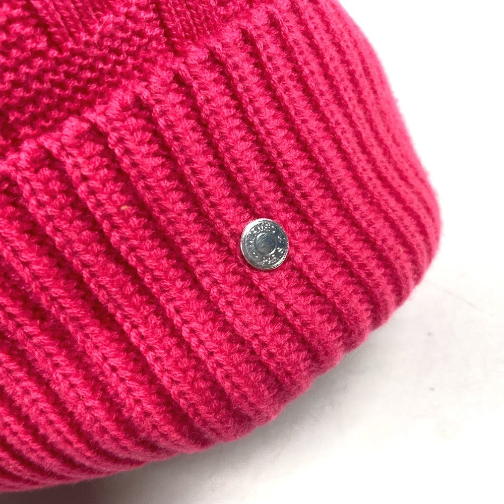 HERMES セリエ Hロゴ フレガンス ビーニー 帽子 ニット帽 ニットキャップ ニット帽 ウール レディース ピンク - brandshop-reference