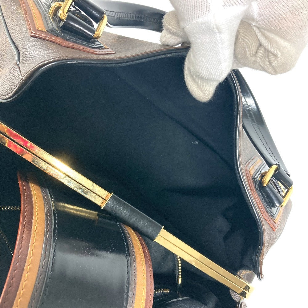 LOUIS VUITTON M95579 モノグラム ミラージュ グリート がま口 カバン ボストンバッグ 肩掛け ショルダーバッグ モノグラムキャンバス レディース ブラウン