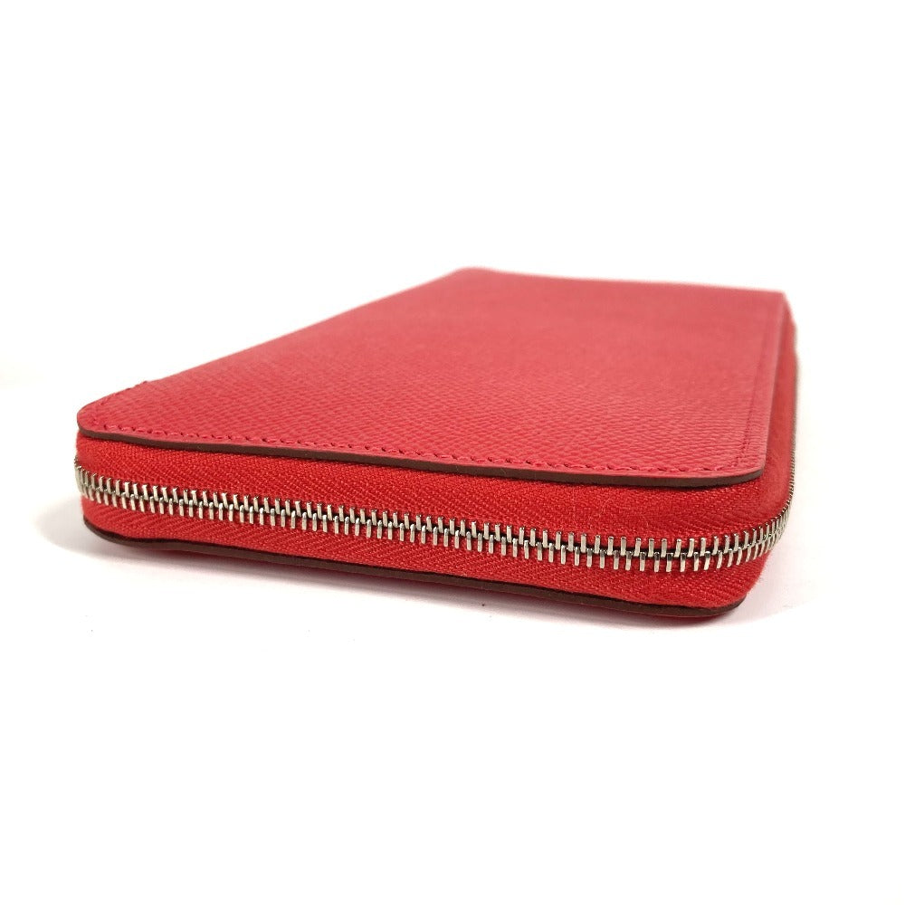 HERMES Azap Long Silk-In Long wallet Zip Around Long Wallet Epsom Bougainvillea Used