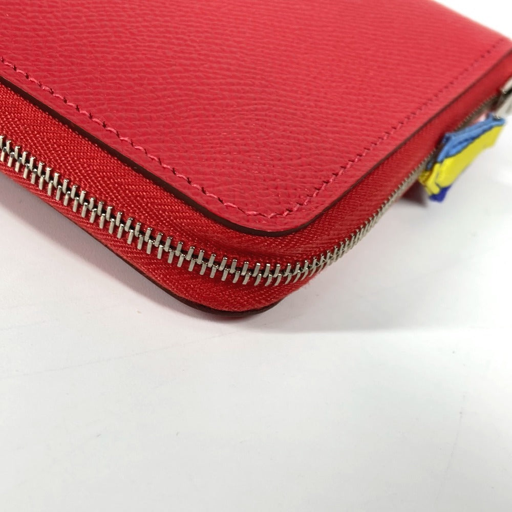 HERMES Azap Long Silk-In Long wallet Zip Around Long Wallet Epsom Bougainvillea Used