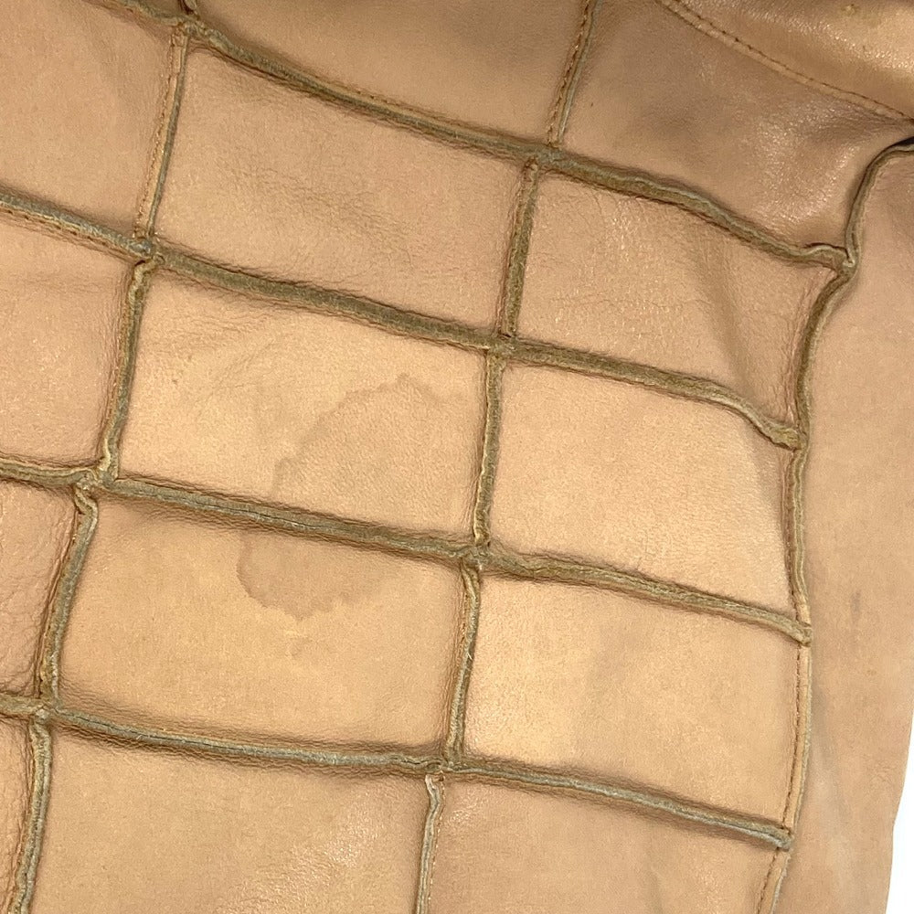 CHANEL vintage Chocolate bar Shoulder bag Tote Bag Shoulder Bag Leather Beige Used