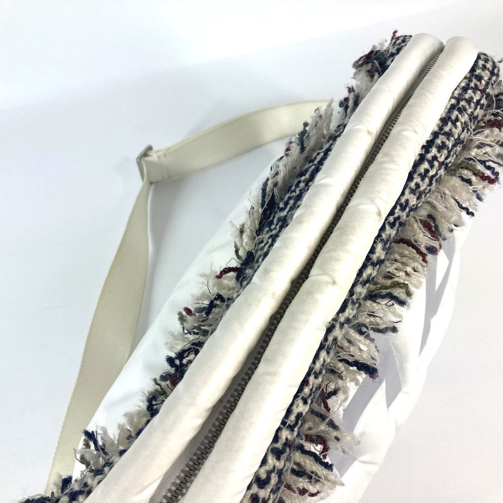 CHANEL coconeige フリンジ ココネージュ CC ココ ロゴ カバン 斜め掛け ショルダーバッグ ナイロン レディース ホワイト - brandshop-reference