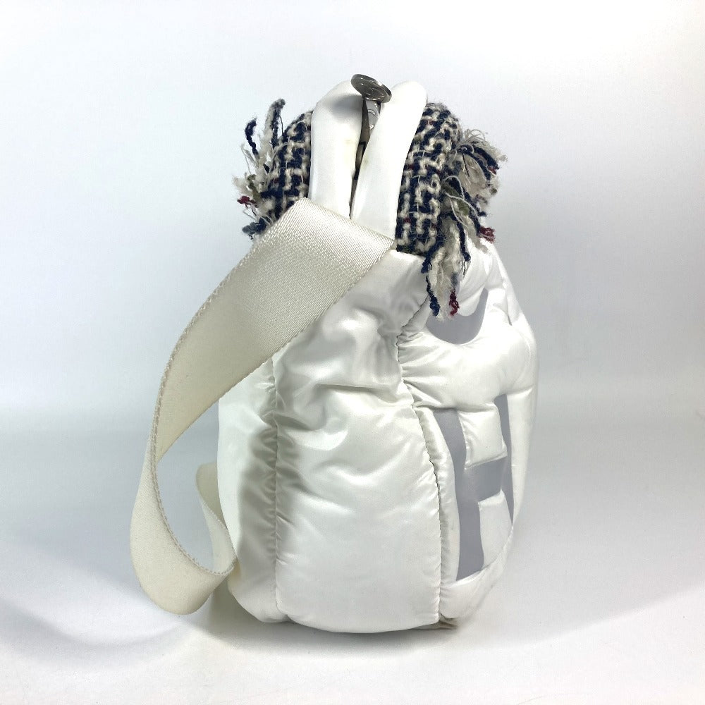 CHANEL coconeige フリンジ ココネージュ CC ココ ロゴ カバン 斜め掛け ショルダーバッグ ナイロン レディース ホワイト - brandshop-reference