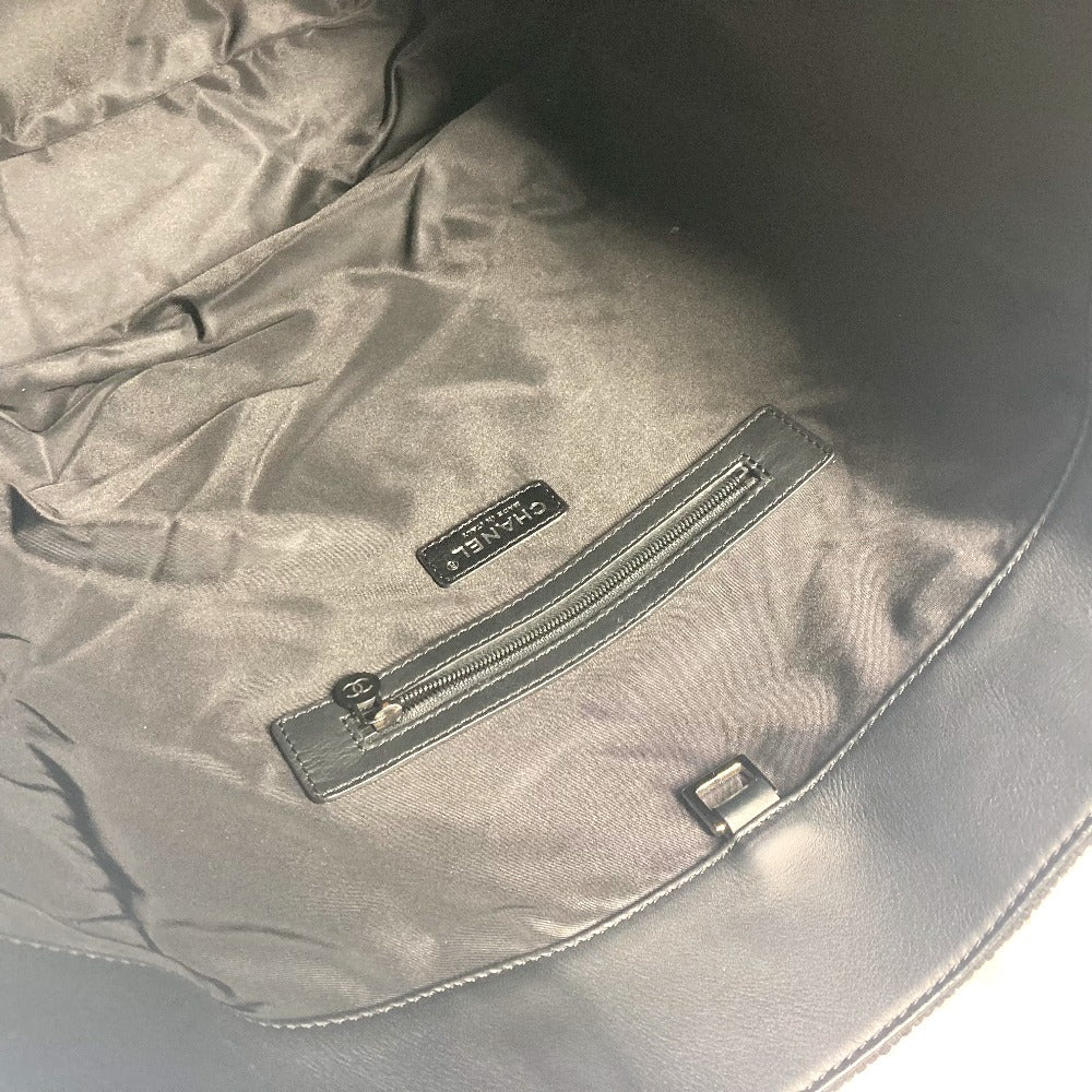CHANEL CC ココマーク ロゴ 縦型トート トートバッグ カバン 肩掛け ショルダーバッグ ニット/レザー レディース ブラック - brandshop-reference