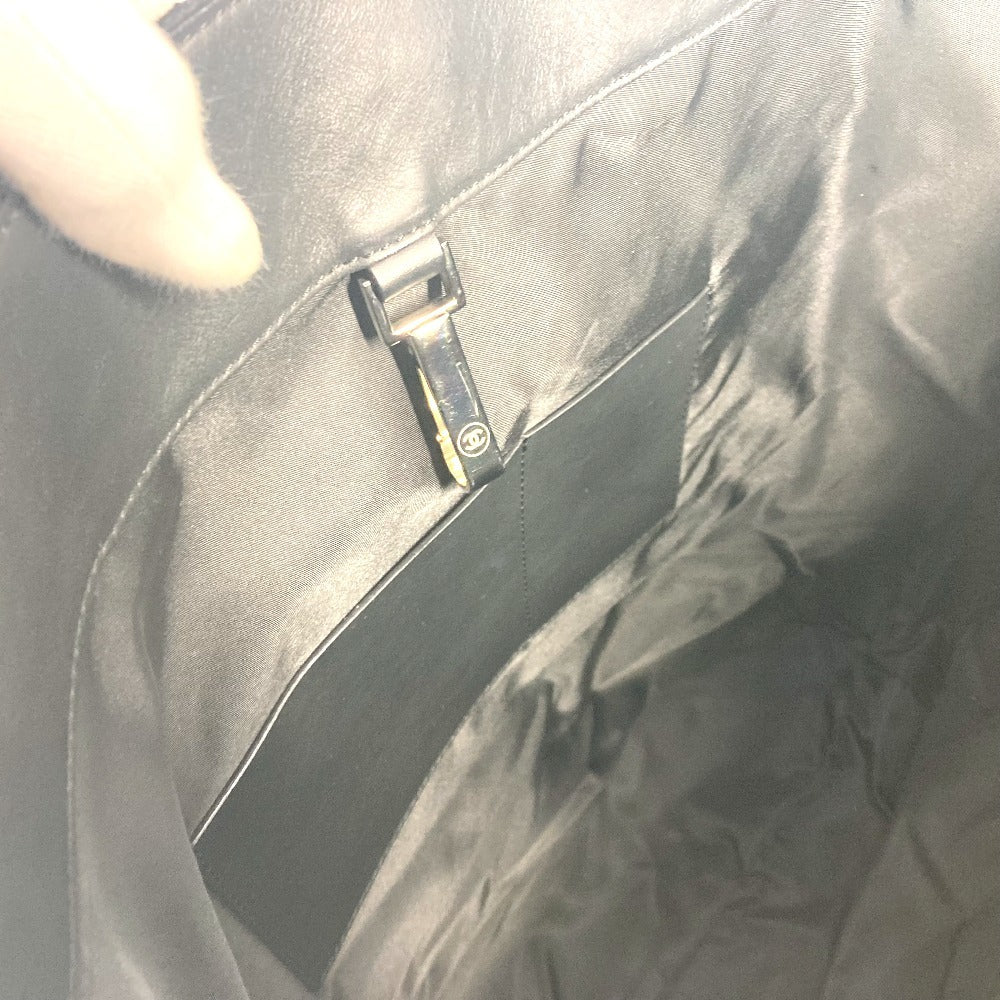 CHANEL CC ココマーク ロゴ 縦型トート トートバッグ カバン 肩掛け ショルダーバッグ ニット/レザー レディース ブラック - brandshop-reference