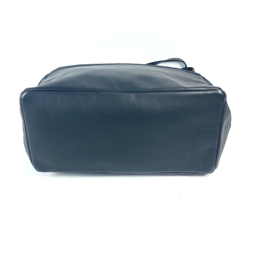 CHANEL CC ココマーク ロゴ 縦型トート トートバッグ カバン 肩掛け ショルダーバッグ ニット/レザー レディース ブラック - brandshop-reference