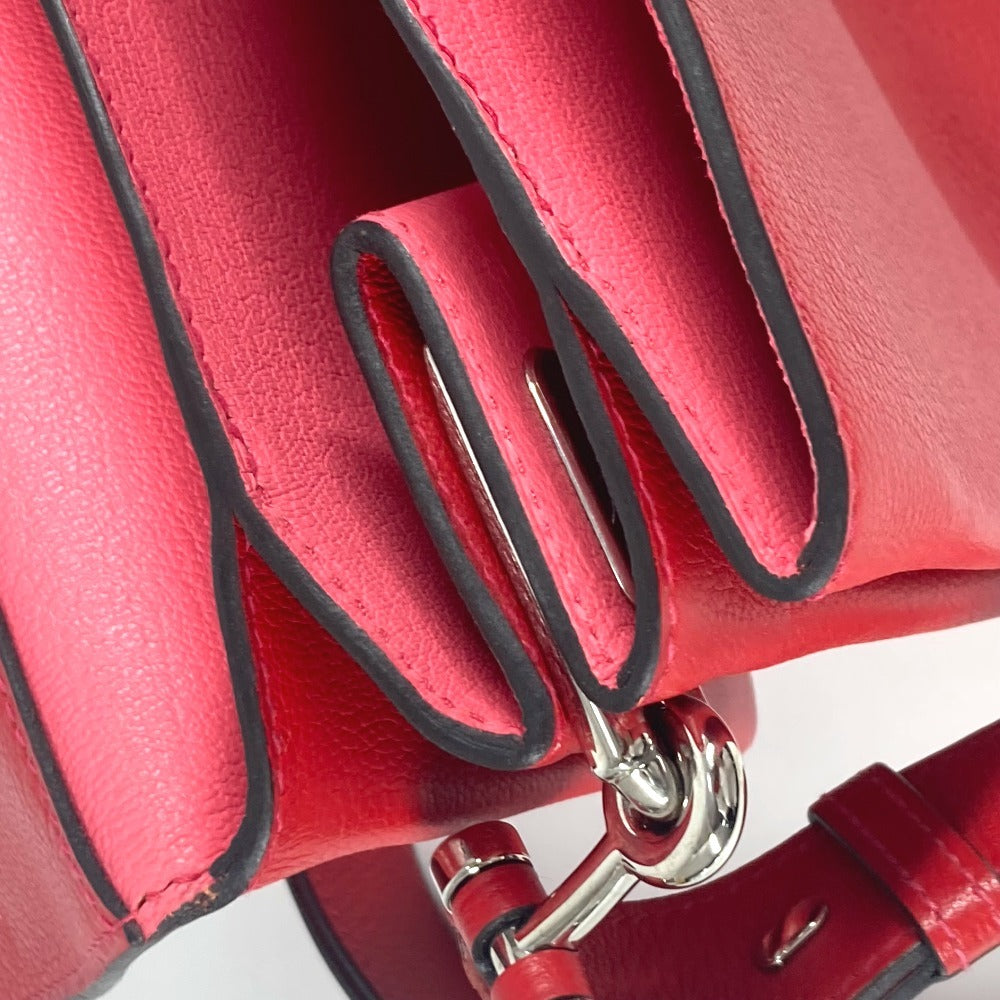 HERMES オプリ 28 Opli 28 カバン 斜め掛け ポシェット ショルダーバッグ レザー レディース ゼラニウム/ローズアザレ レッド - brandshop-reference