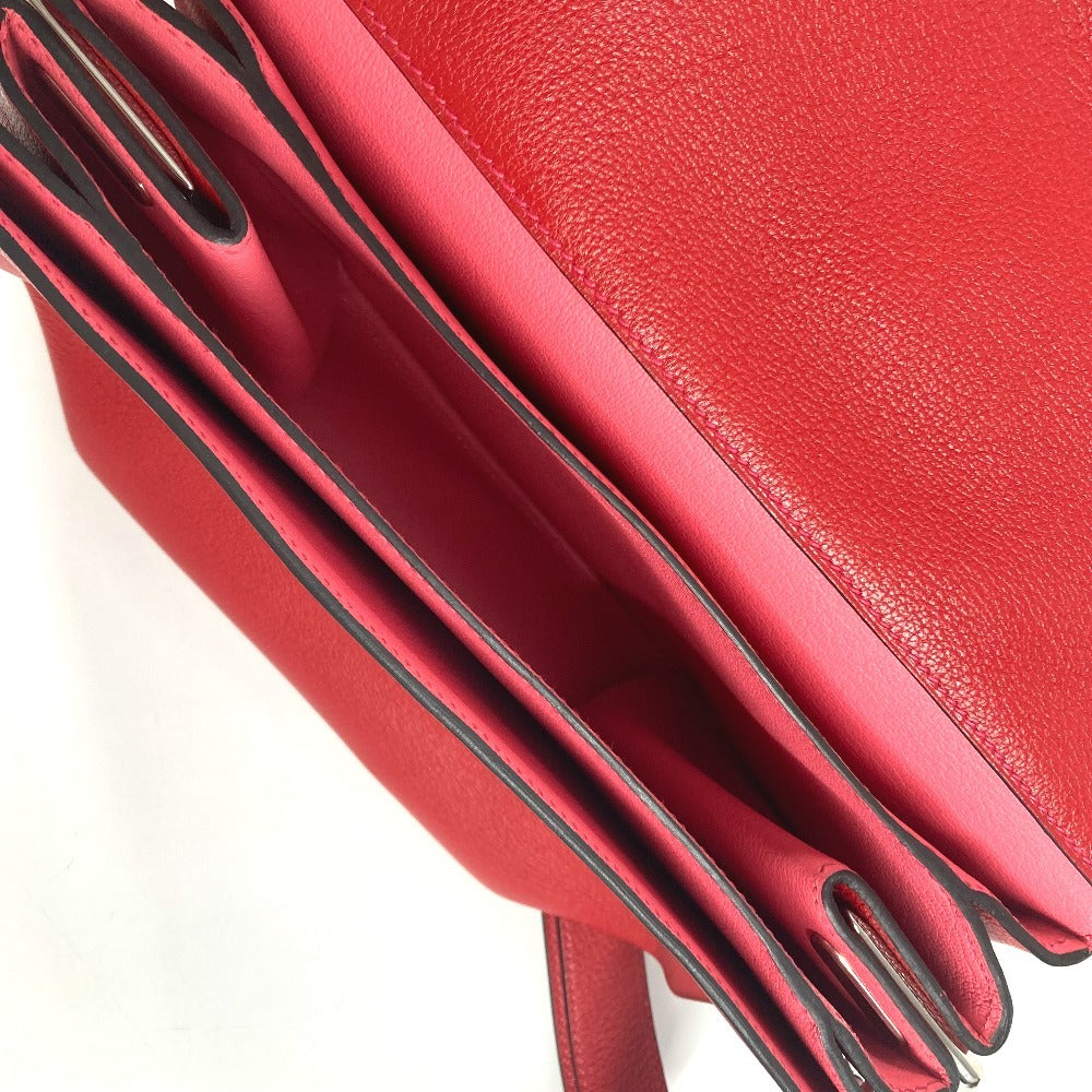 HERMES オプリ 28 Opli 28 カバン 斜め掛け ポシェット ショルダーバッグ レザー レディース ゼラニウム/ローズアザレ レッド - brandshop-reference