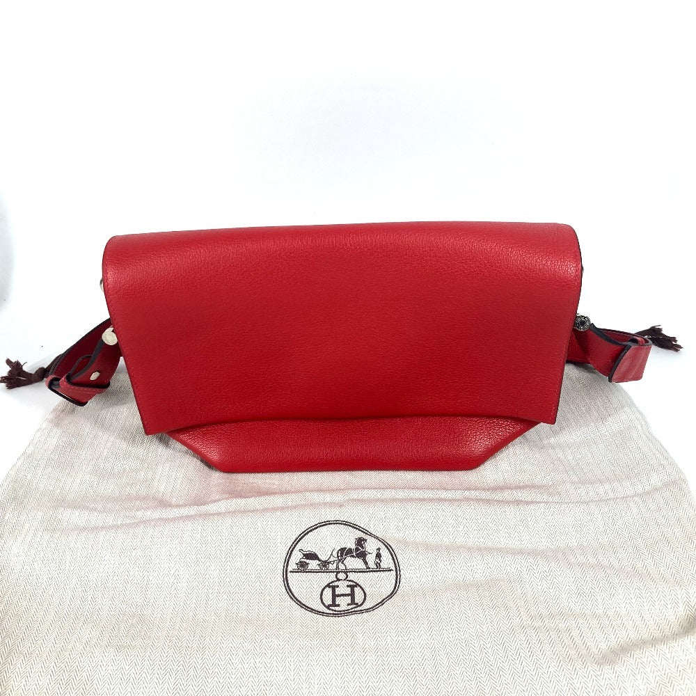 HERMES オプリ 28 Opli 28 カバン 斜め掛け ポシェット ショルダーバッグ レザー レディース ゼラニウム/ローズアザレ レッド - brandshop-reference
