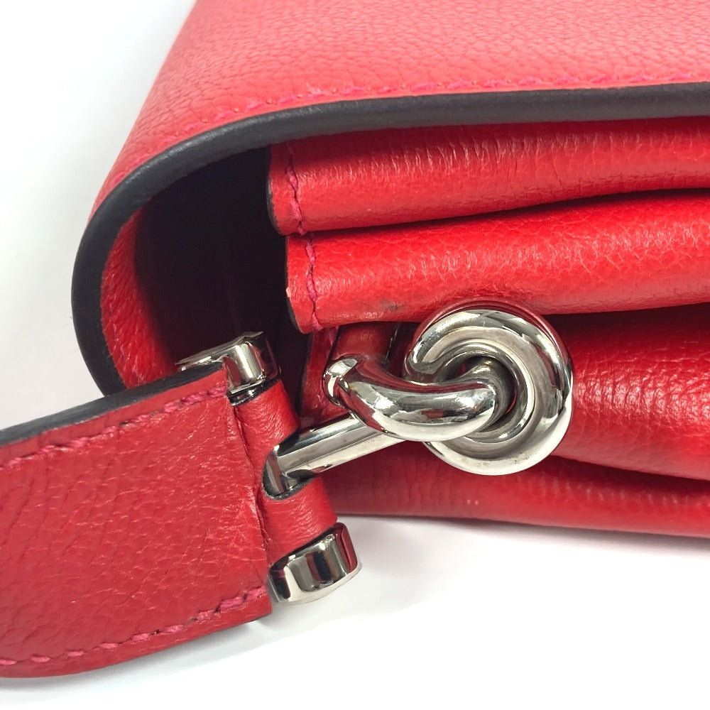 HERMES オプリ 28 Opli 28 カバン 斜め掛け ポシェット ショルダーバッグ レザー レディース ゼラニウム/ローズアザレ レッド - brandshop-reference