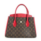 Louis Vuitton M42270 Monogram Florine Bag 2way Beg Banter Bego Tote Bag Beg Monogram Monogram Kanvas Wanita Merah