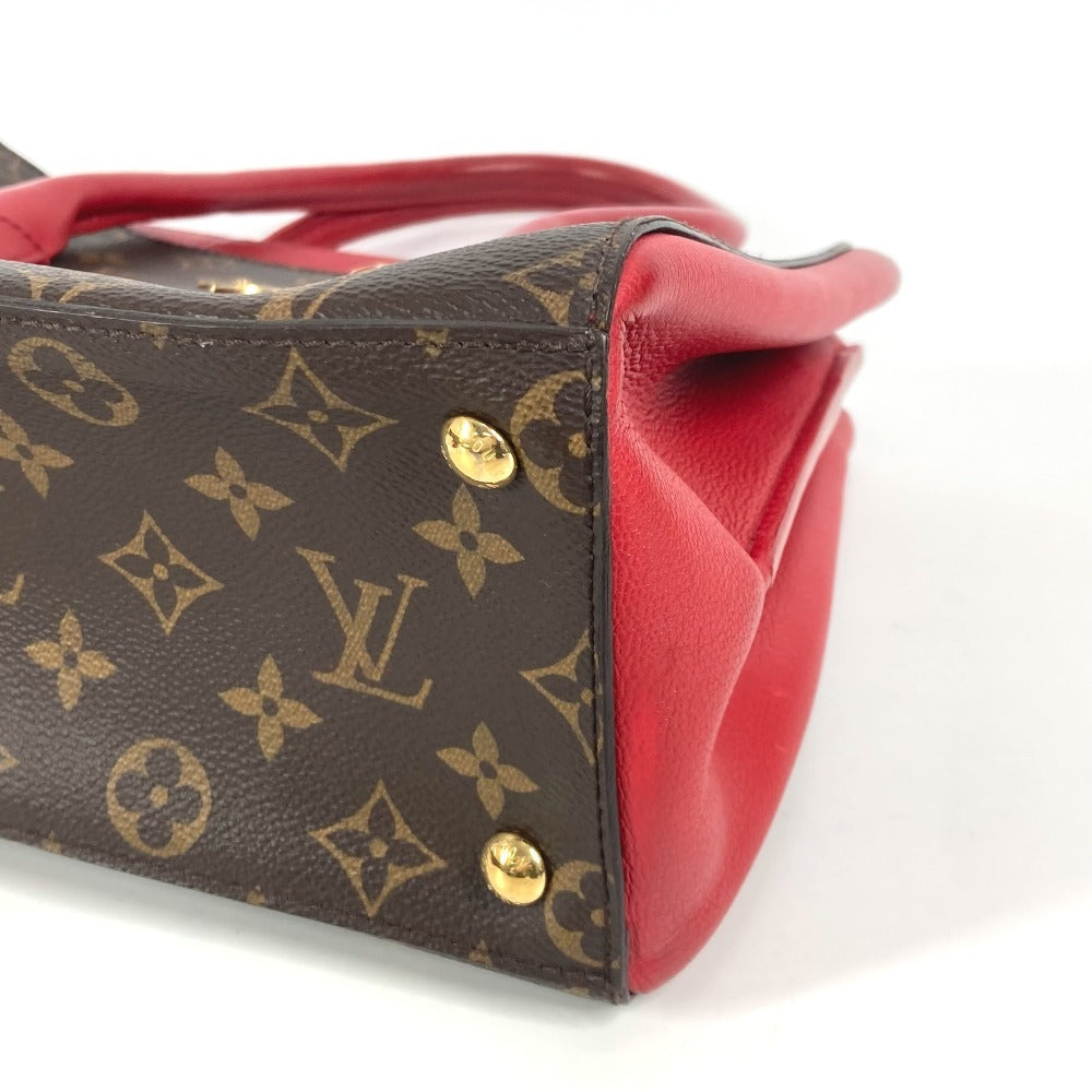 Louis Vuitton M42270 Monogram Florine Bag 2way Beg Banter Bego Tote Bag Beg Monogram Monogram Kanvas Wanita Merah