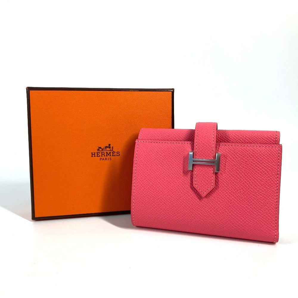 HERMES ベアンコンビネ ミディアムウォレット 3つ折り財布 エプソン レディース ローズアザレ ピンク - brandshop-reference