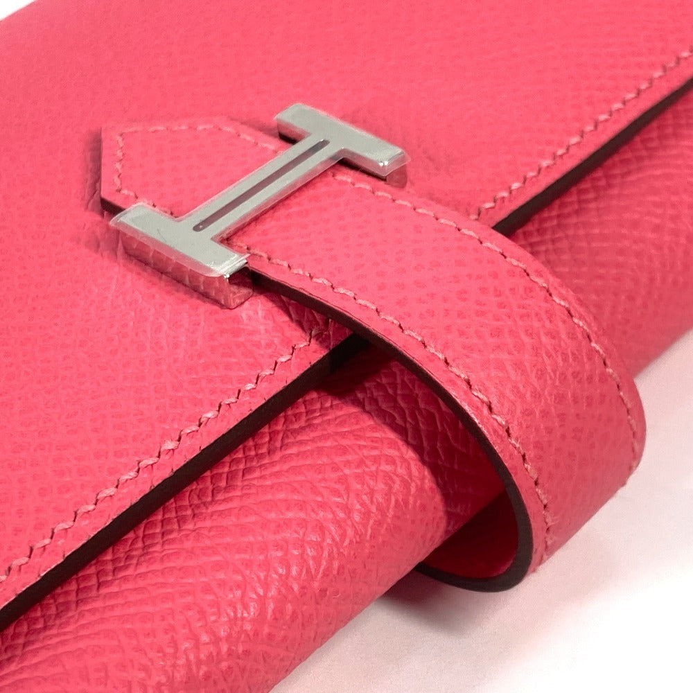 HERMES ベアンコンビネ ミディアムウォレット 3つ折り財布 エプソン レディース ローズアザレ ピンク - brandshop-reference