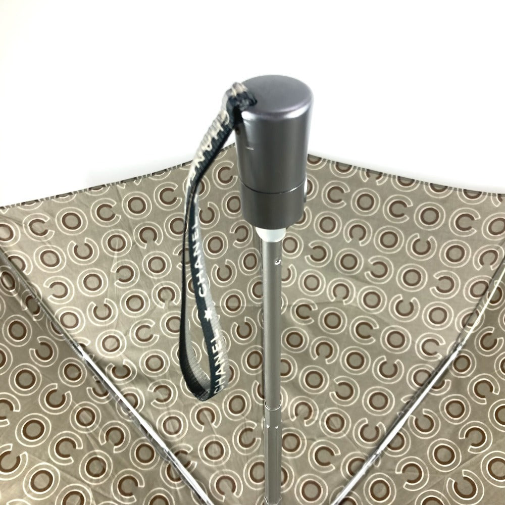 CHANEL COCO ココ ロゴ 折り畳み傘 ワンタッチ ポーチ付き 傘 レディース グレー - brandshop-reference