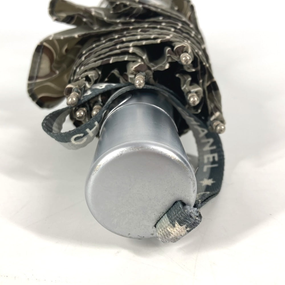 CHANEL COCO ココ ロゴ 折り畳み傘 ワンタッチ ポーチ付き 傘 レディース グレー - brandshop-reference