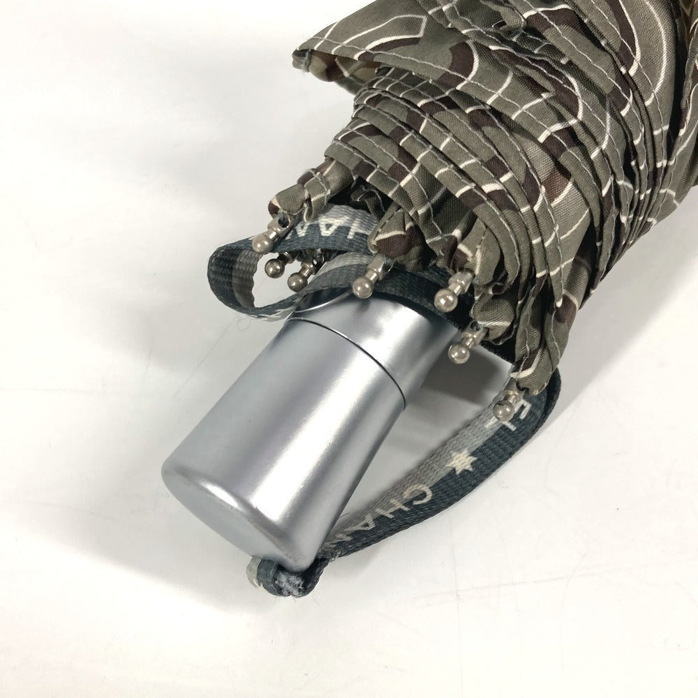 CHANEL COCO ココ ロゴ 折り畳み傘 ワンタッチ ポーチ付き 傘 レディース グレー - brandshop-reference